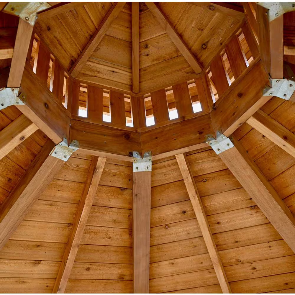 12 Ft. Bayside Cedar Octagon Gazebo with Screen Kit