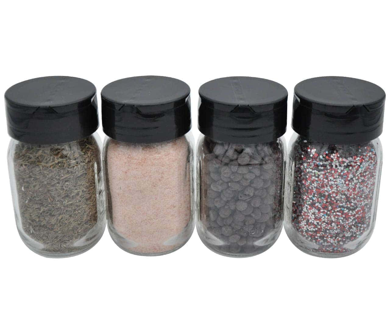Recap Mason Jar Shaker Lids for 4Oz Mini Ball Jars 4 Pack
