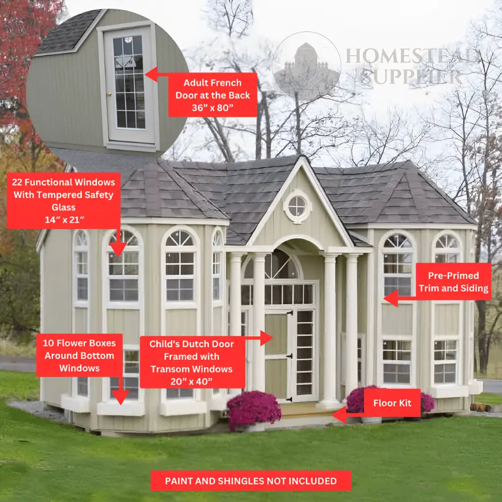 the Grand Portico Mansion Playhouse Kit