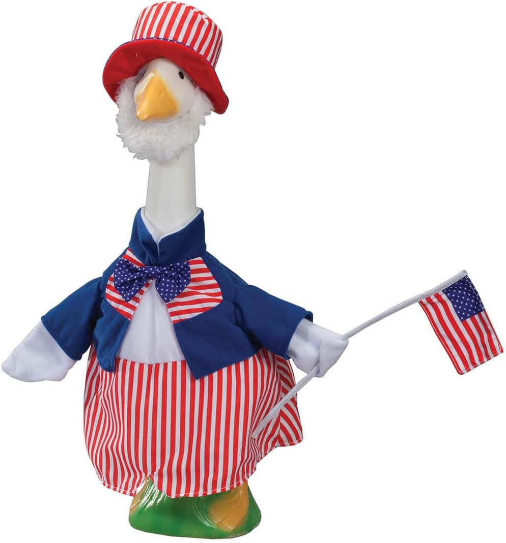 Gaggleville Uncle Sam Goose Outfit, Fits Large 23" H Statue