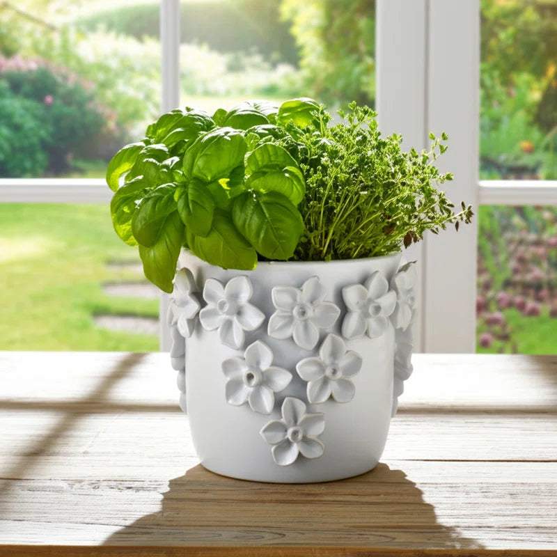 Floral Applique Planter