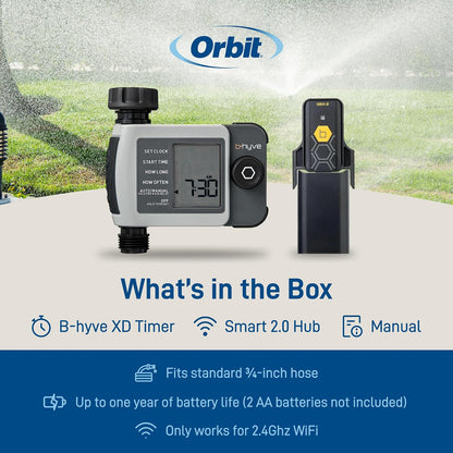Orbit 24516 B-Hyve XD 1-Port Smart Hose Watering Timer with Wi-Fi Hub