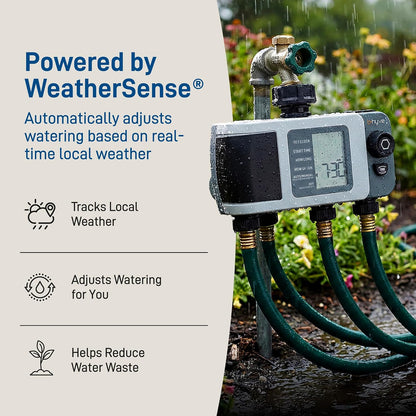 Orbit B-Hyve XD 4-Port Smart Hose Watering Timer with Wi-Fi Hub - App Controlled Irrigation Timer - Smart Weathersense Auto Watering - Multi Valve Yard Irrigation System - 24639