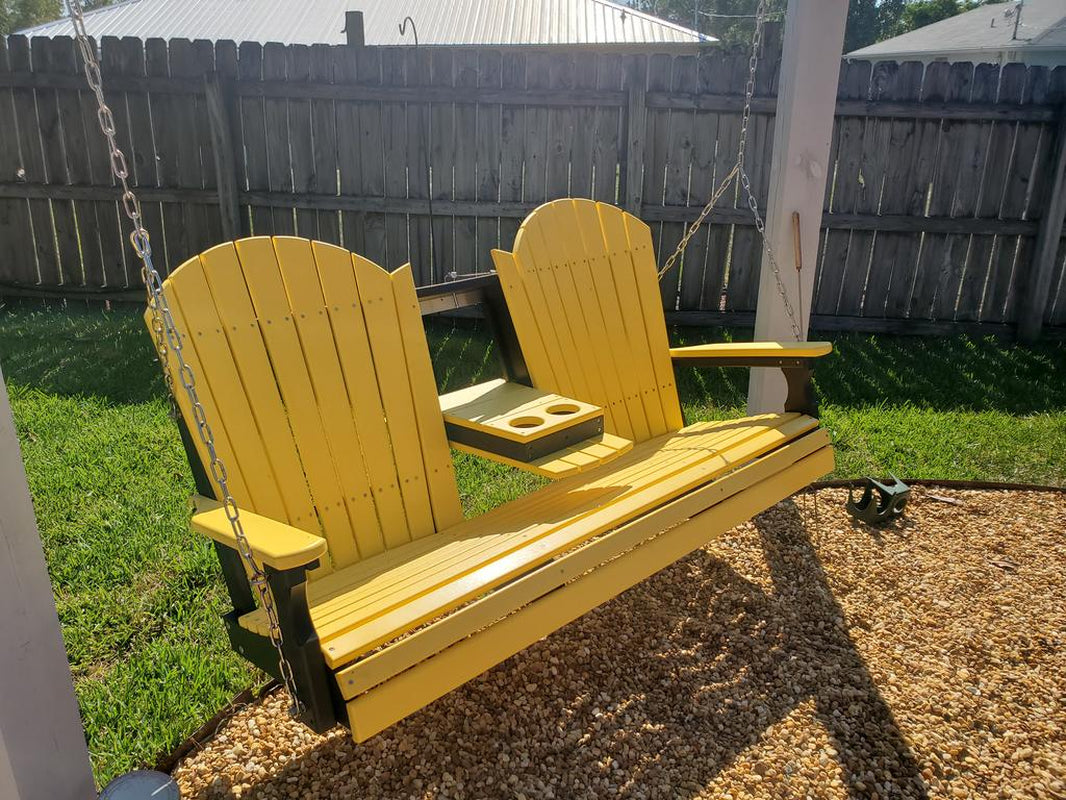 Adirondack 5' Porch Swing with Flip down Center Console