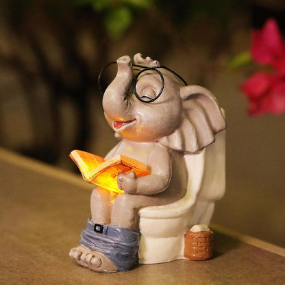 Miniature Frog Garden Statue Gifts Home Halloween Decorations Fairy Garden Accessories Outdoor Lights Solar Garden Frog Decor Art Housewarming Gift for Patio,Yard,Lawn Ornament,3.89"X2.36"X3.93