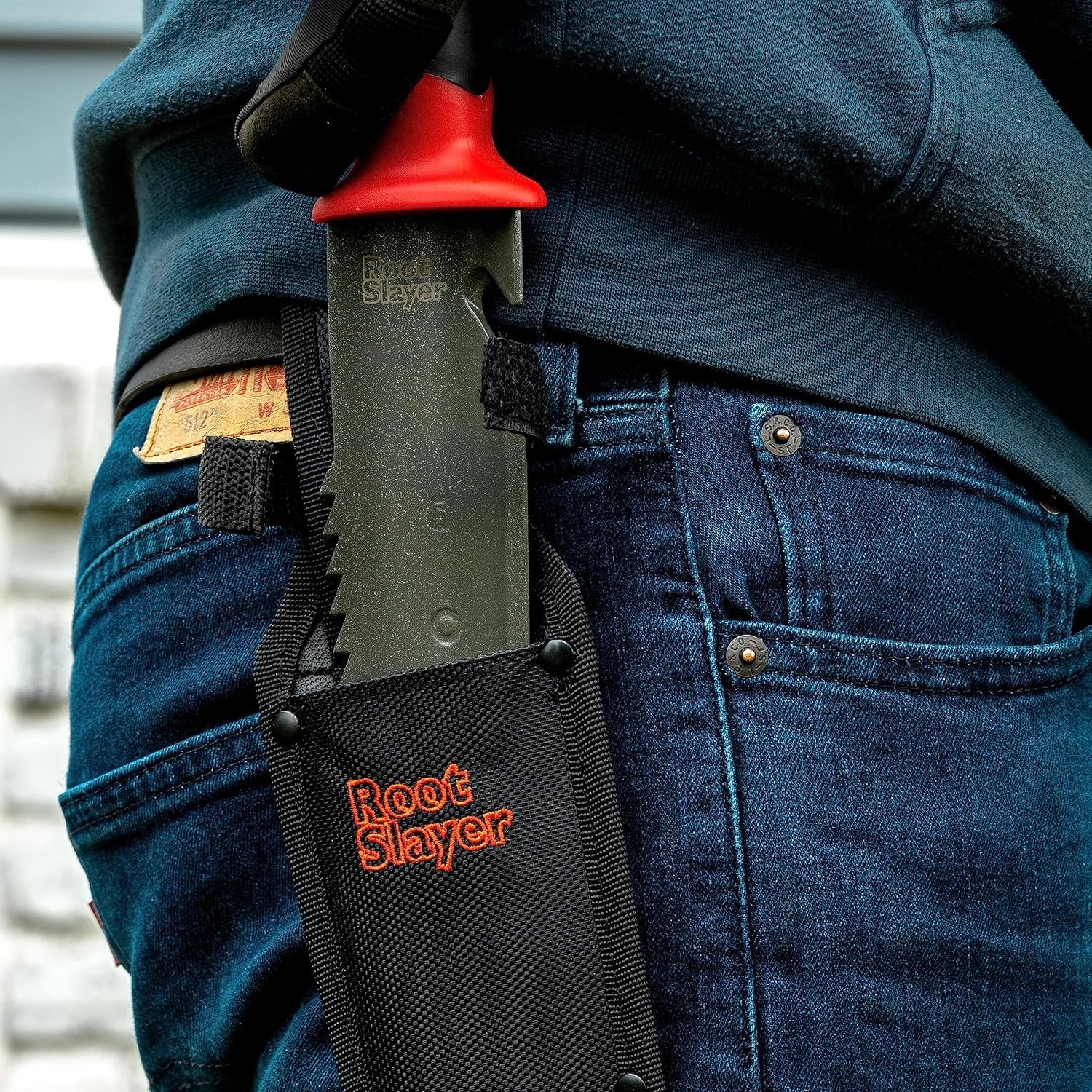 17211 Root Slayer Soil Knife with Holster, Original Red