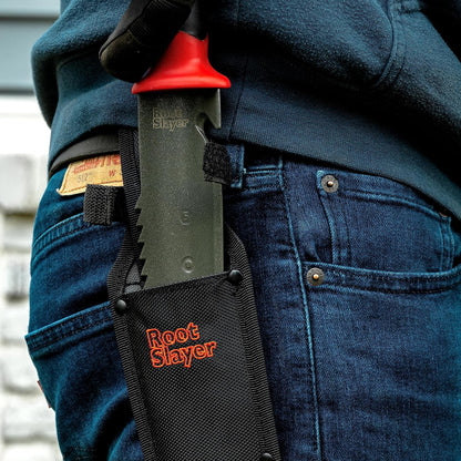 17211 Root Slayer Soil Knife with Holster, Original Red