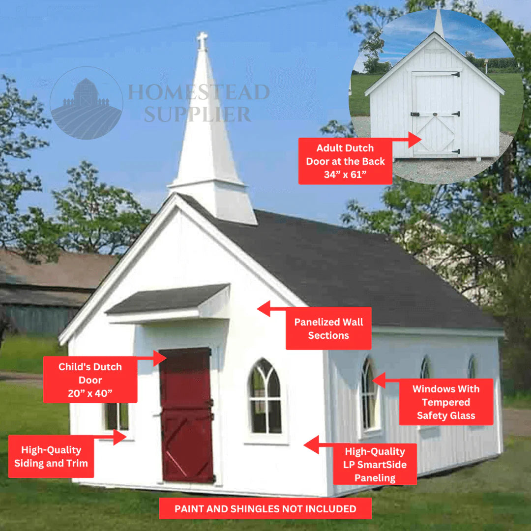 Little Cottage Chapel Playhouse Kit