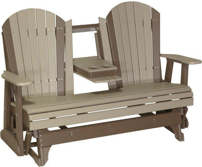 5' Adirondack Glider Chair with Flip down Center Console