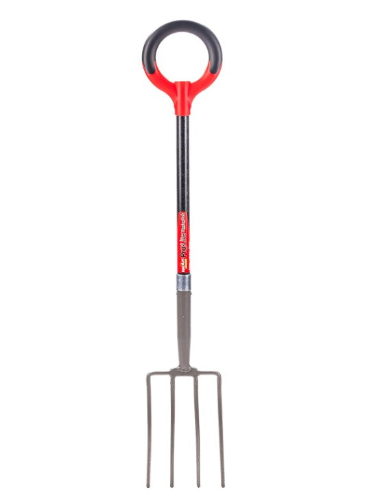 25311 Pro-Lite Ergonomic Carbon Steel Digging Fork, Red