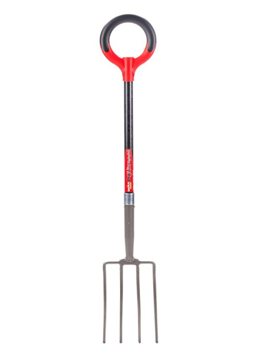 25311 Pro-Lite Ergonomic Carbon Steel Digging Fork, Red
