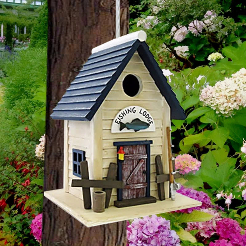 Hatchling Series Fishing Lodge 10 in X 7 in X 7 in Birdhouse