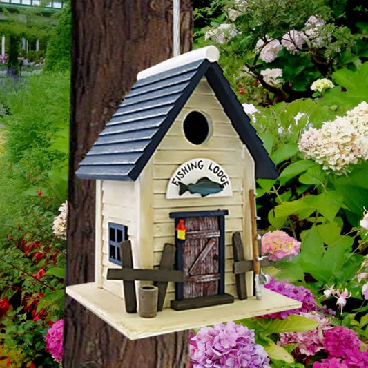 Hatchling Series Fishing Lodge 10 in X 7 in X 7 in Birdhouse