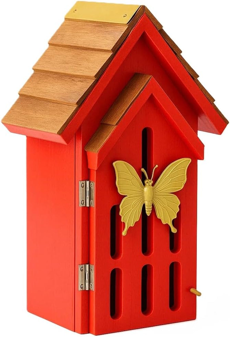 Premium Bug Hotel Kit Cedar Wood Insect Hotel Insect House - Backyard Bee House, Nesting Habitat Shelters, Garden Shelter for Bees, Butterflies, Bugs,Heavy Duty Thickness Colorful