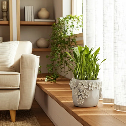 Floral Applique Planter