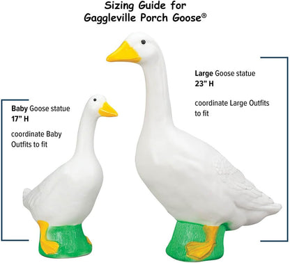 Gaggleville Raincoat Goose Outfit, Fits Large 23" H Statue