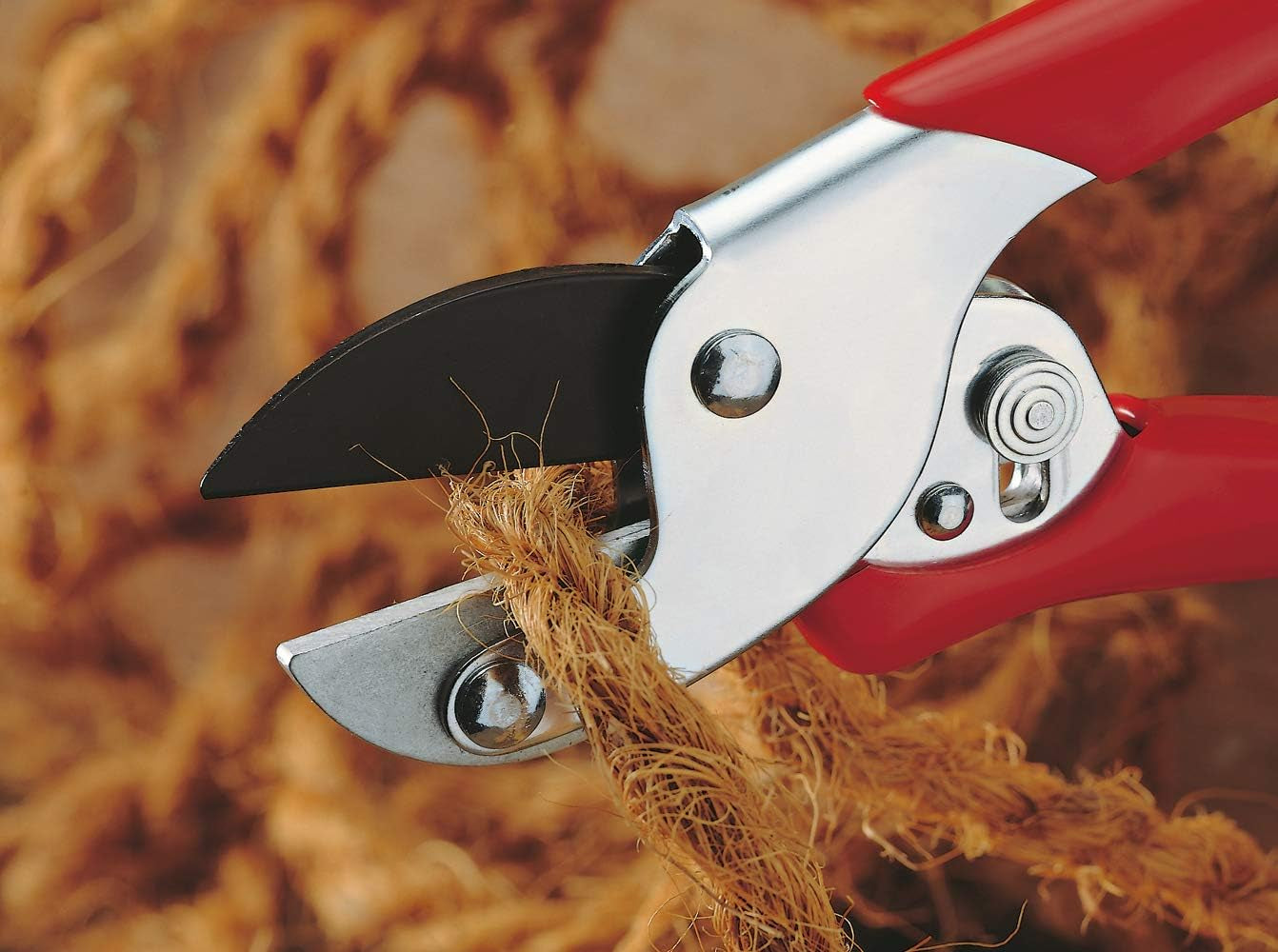 RSEN Anvil Secateurs, Red, 39.5X7.84X3 Cm