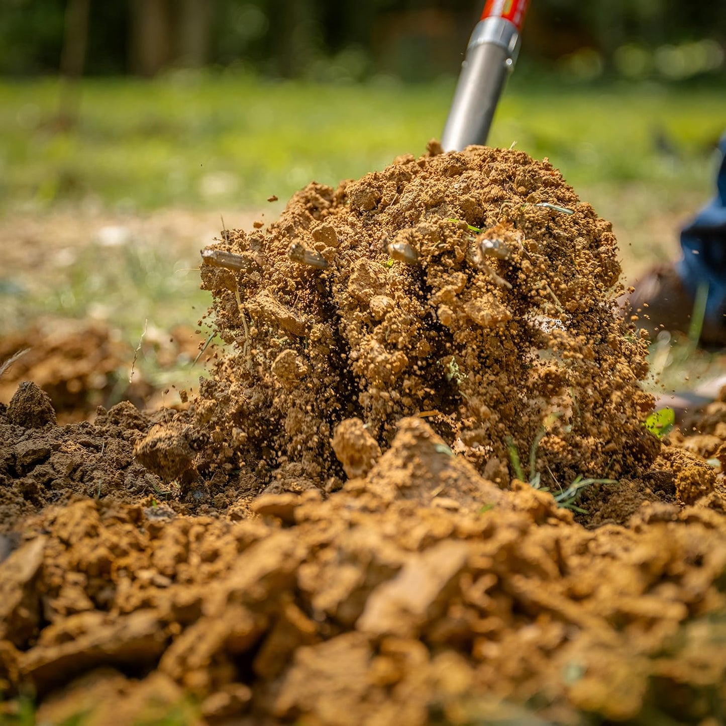 25311 Pro-Lite Ergonomic Carbon Steel Digging Fork, Red