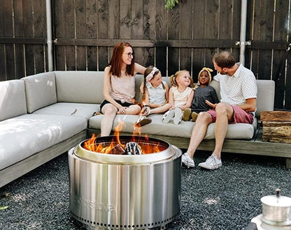 Solo Stove Yukon 2.0, 27 Inch Smokeless Fire Pit with Removable Ash Pan - Wood Burning Portable Stainless Steel Outdoor Fireplace, Stainless Steel, Ideal for 6 or More People, 38 Lbs