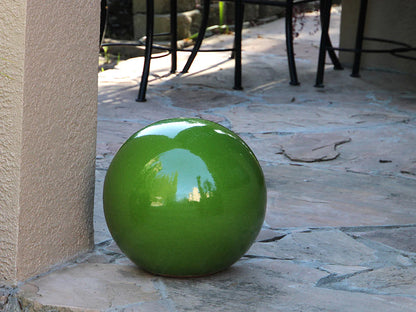Outdoor Decorative Sphere Glazed 16" by