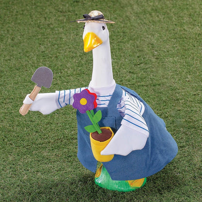 Gaggleville Gardener Goose Outfit, Fits Large 23" H Statue