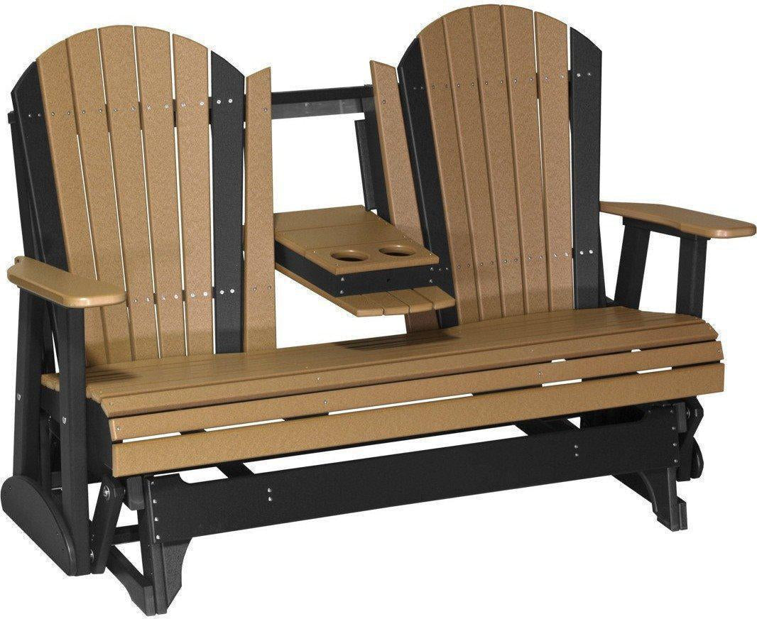 5' Adirondack Glider Chair with Flip down Center Console