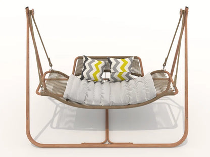 Sesalie Swing Chair with Stand,Capacity with Cushion Oversized Double Hammock Chair