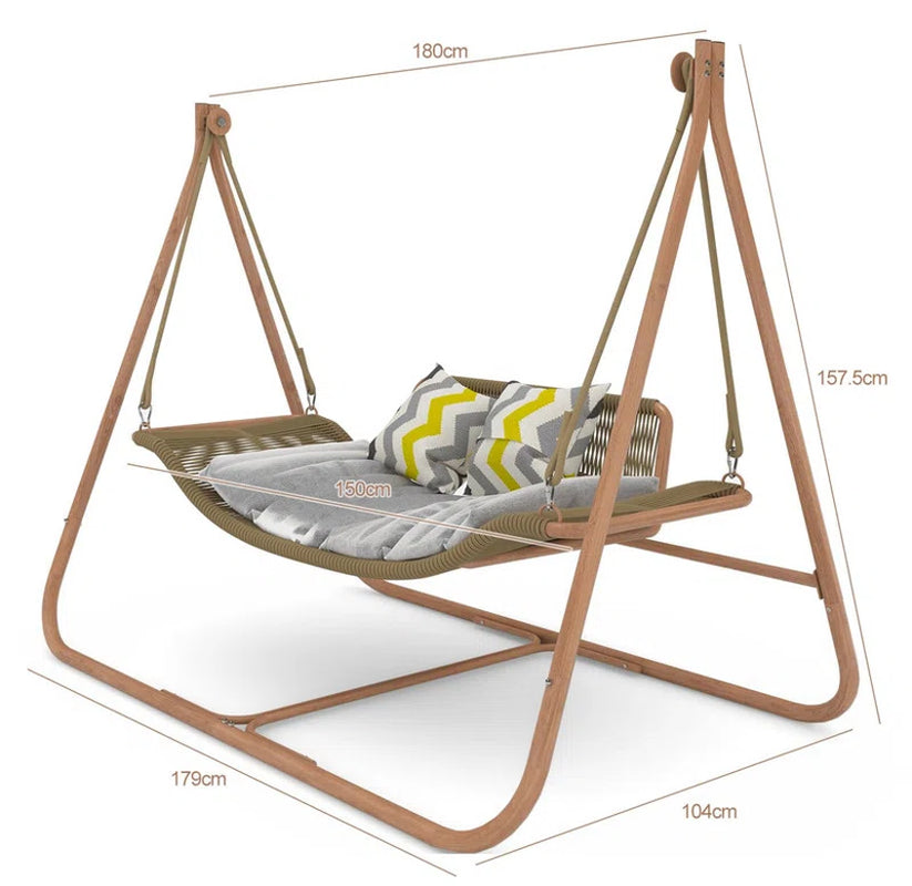 Sesalie Swing Chair with Stand,Capacity with Cushion Oversized Double Hammock Chair