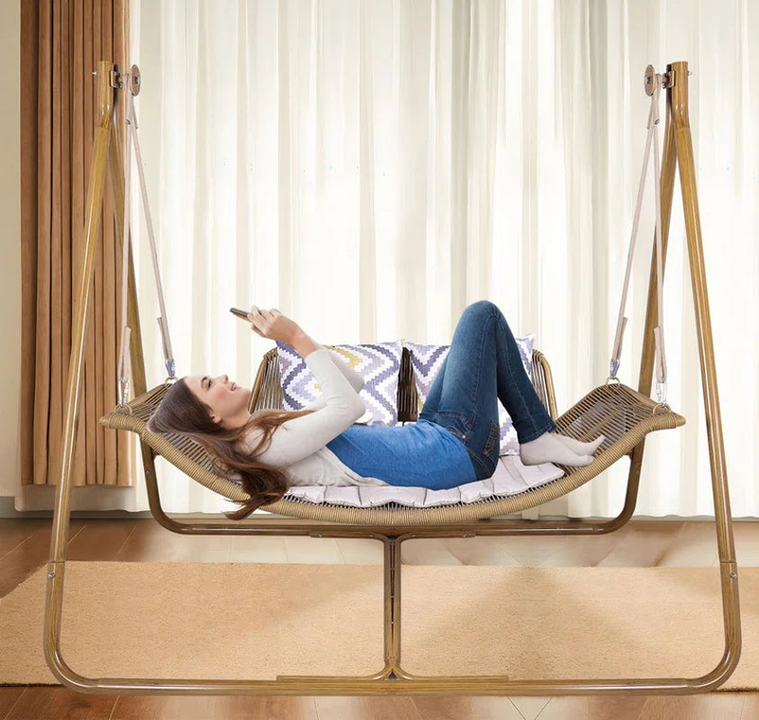 Sesalie Swing Chair with Stand,Capacity with Cushion Oversized Double Hammock Chair