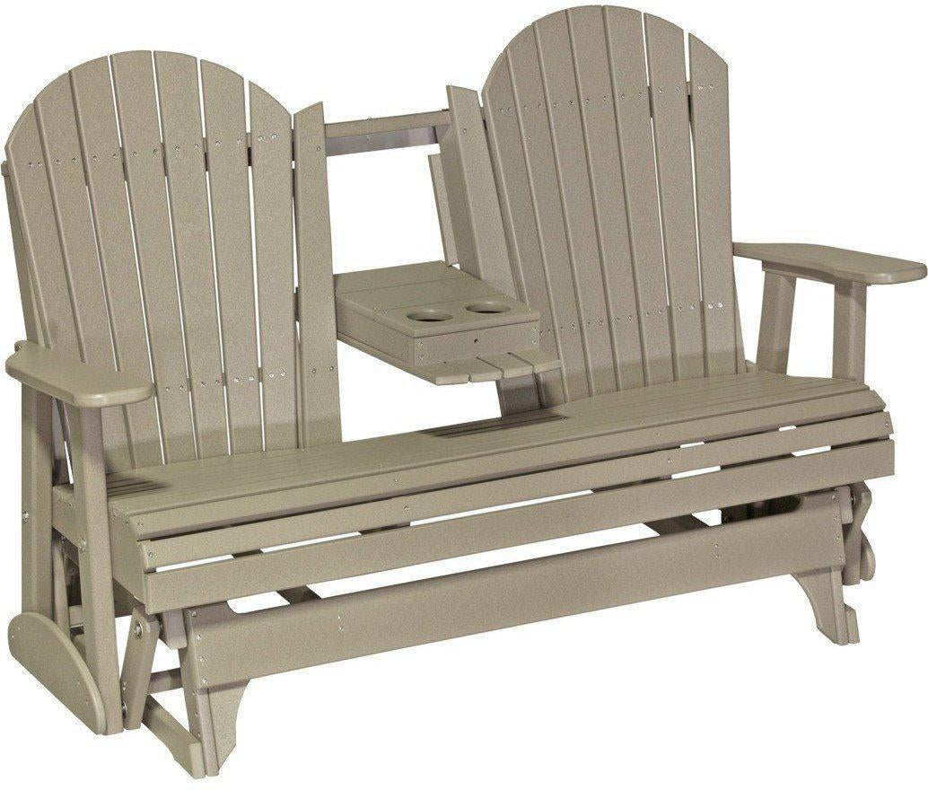 5' Adirondack Glider Chair with Flip down Center Console