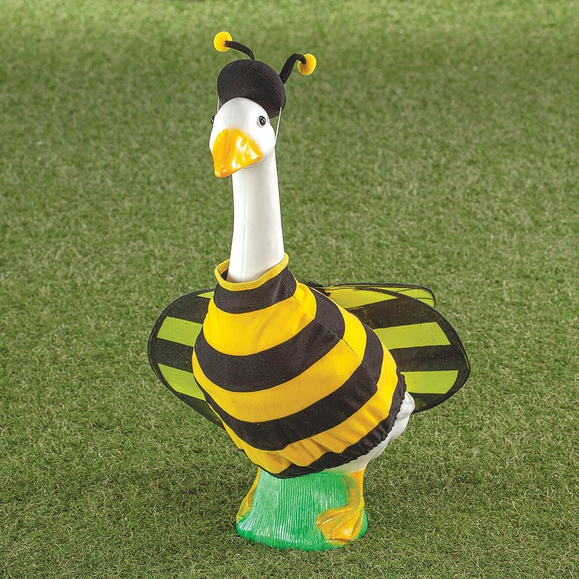 Gaggleville Bumble Bee Goose Outfit, Fits Large 23" H Statue