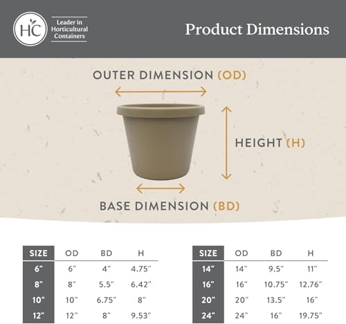 The HC Companies® Classic Prima Planter (Cappuccino Color)