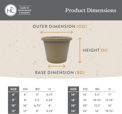 The HC Companies® Classic Prima Planter (Cappuccino Color)