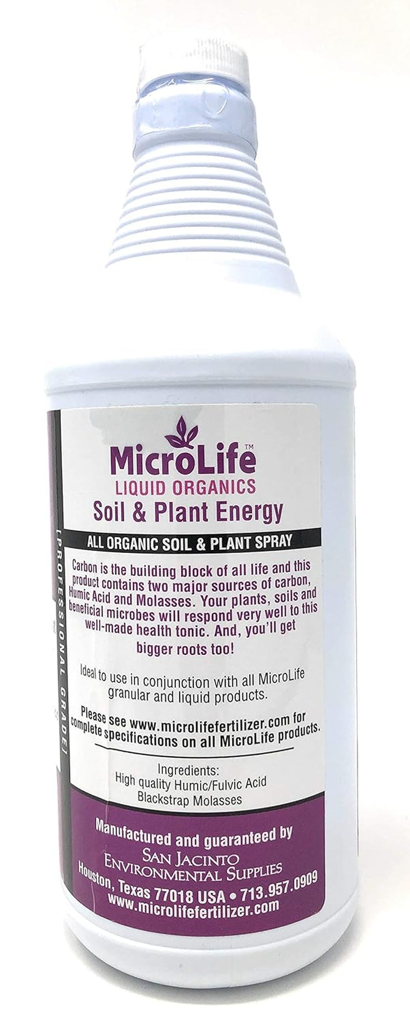 Microlife Soil & Plant Energy Liquid Organic Concentrate Humic/Fulvic Acid & Molasses Foliar Spray or Root Stimulator, 1 QT