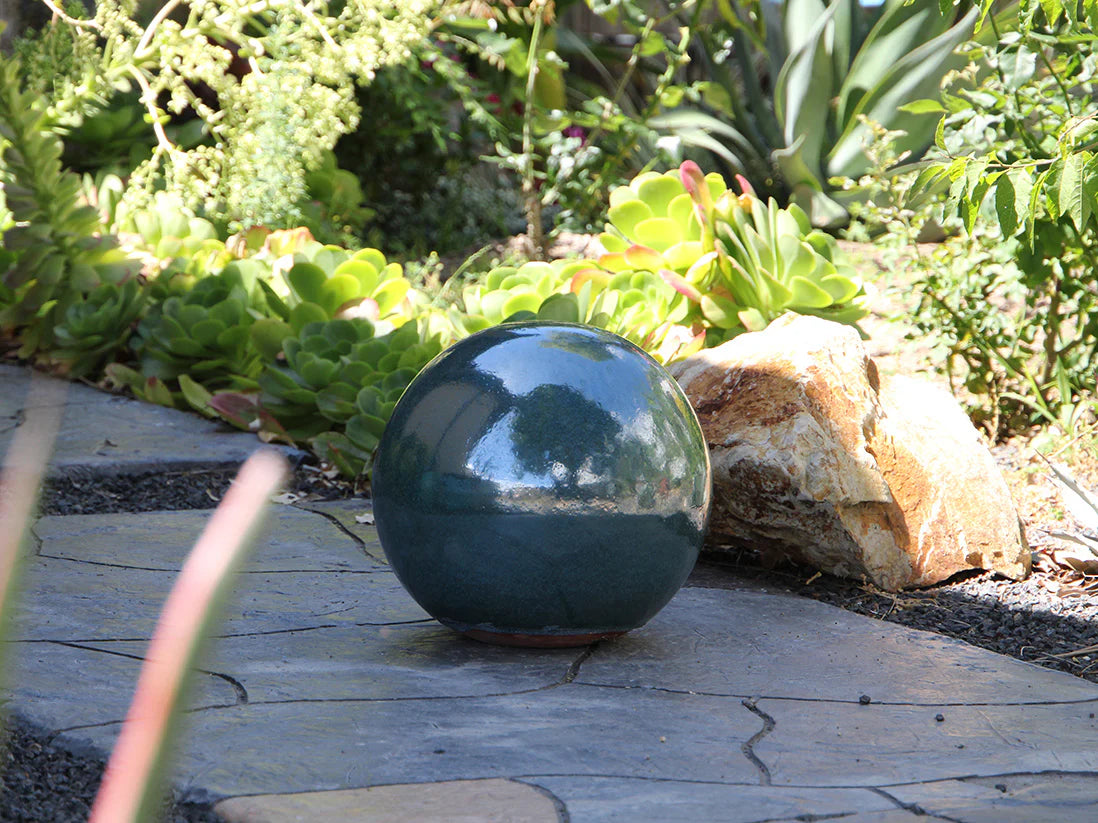 Outdoor Decorative Sphere Glazed 19.5" by