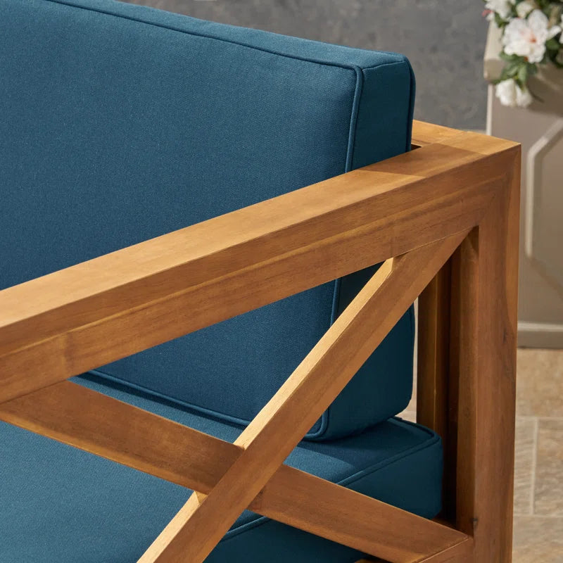 Barcomb Outdoor 5 Piece Sectional Seating Group with Cushions