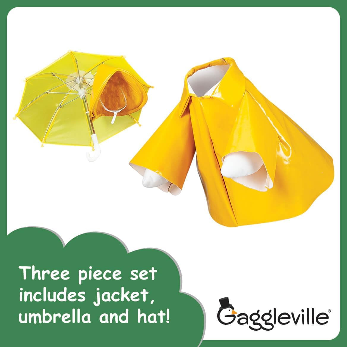Gaggleville Raincoat Goose Outfit, Fits Large 23" H Statue