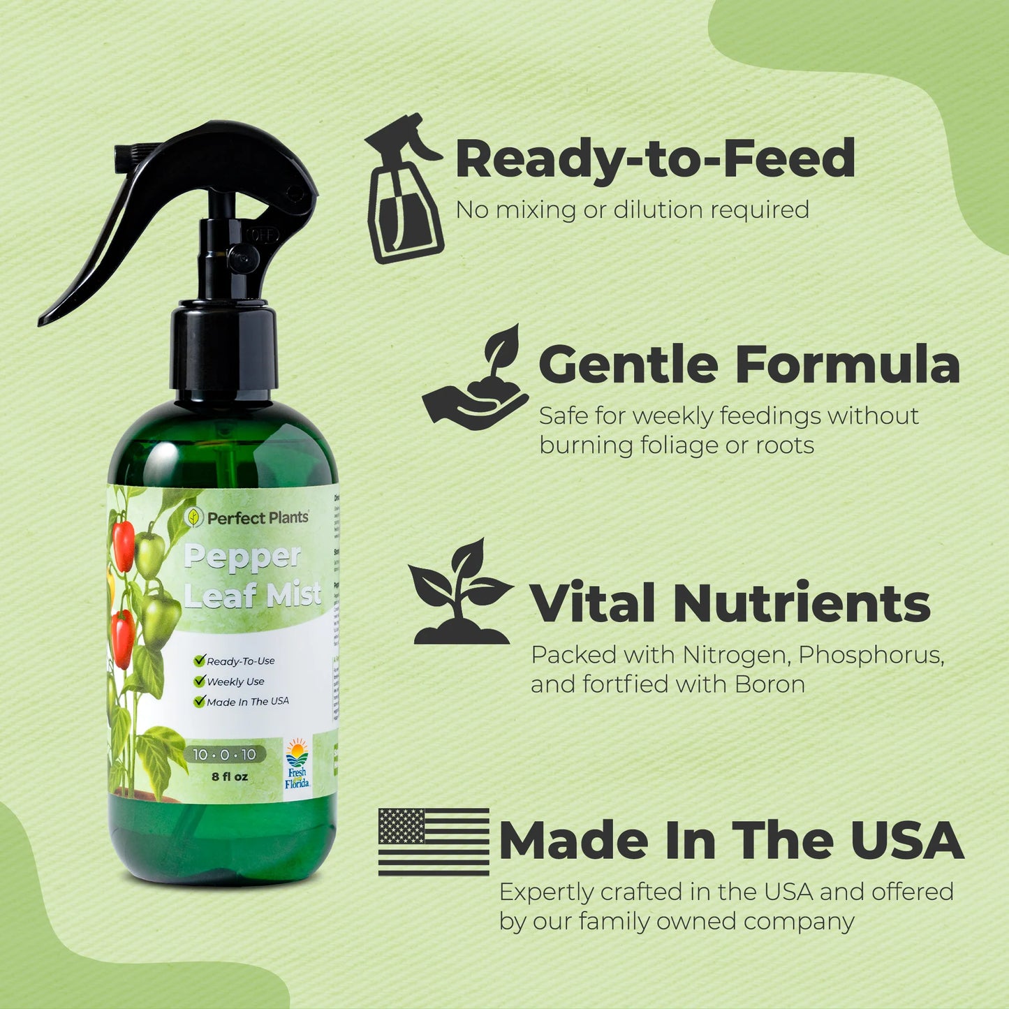 Pepper Plant Fertilizer Leaf Mist