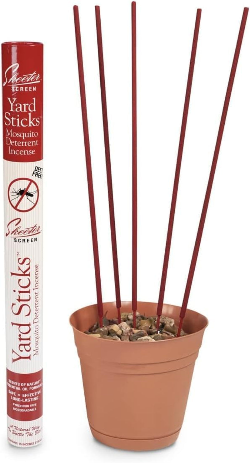 Skeeter Screen All Natural Incense Stick - Travel Size (10 Sticks) | Deet Free, Effective, Long Lasting - Essential Oils - Long Lasting Travel Size - 10 Sticks