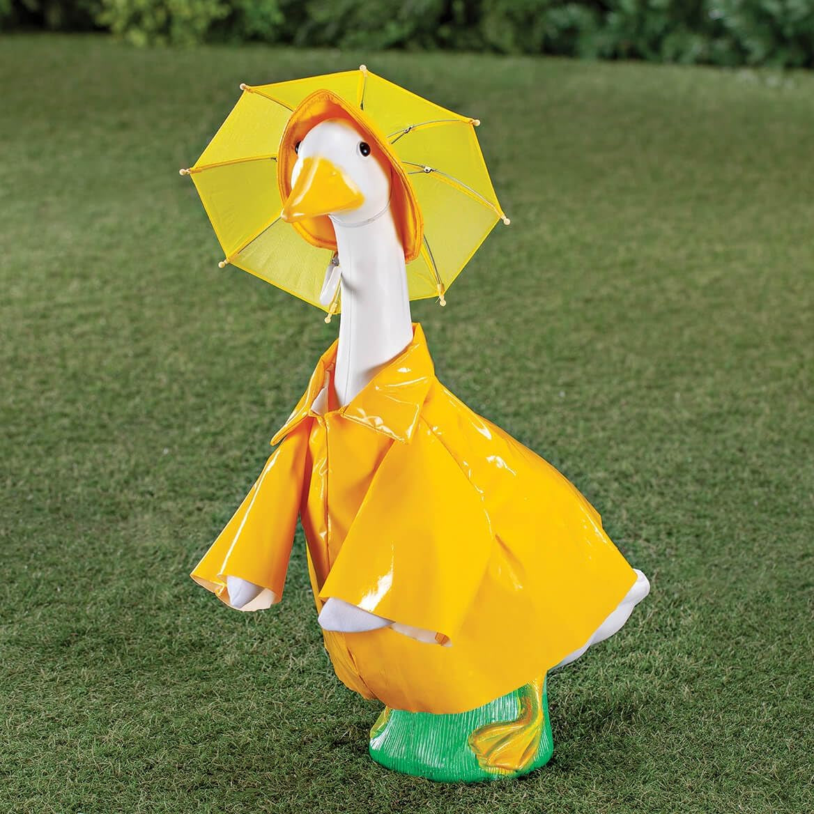 Gaggleville Raincoat Goose Outfit, Fits Large 23" H Statue