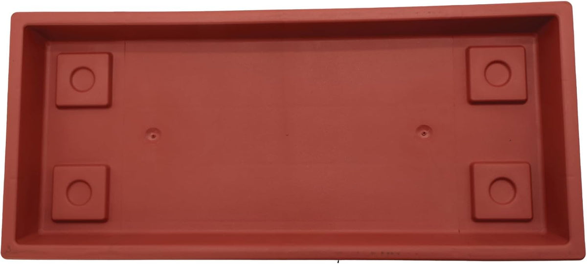 The HC Companies Venetian Rectangular Plant Tray - 24" (Clay color)