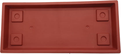 The HC Companies Venetian Rectangular Plant Tray - 24" (Clay color)