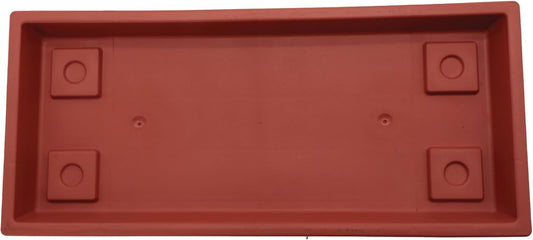 The HC Companies Venetian Rectangular Plant Tray - 24" (Clay color)