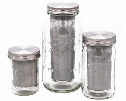 Cold Brew Coffee & Tea Maker Stainless Steel Filter with Lid for Mason Jars