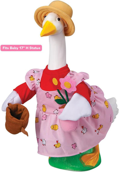 Gaggleville Gardener Baby Goose Outfit, Fits Baby 17" H Statue