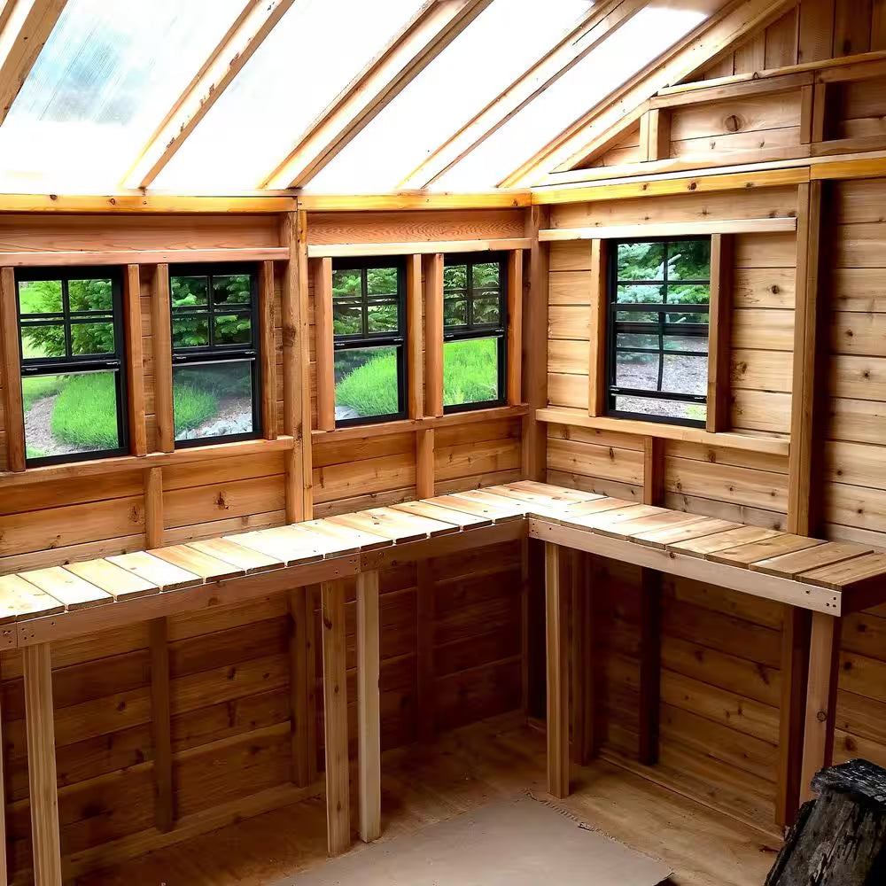 Sunshed 8 Ft. X 12 Ft. Western Red Cedar Garden Shed