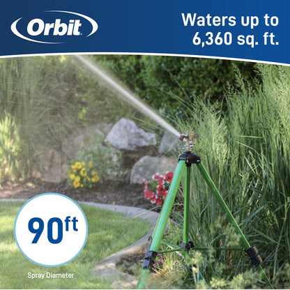 1/2 Inch Brass Impact Sprinkler on Tripod Base 58308