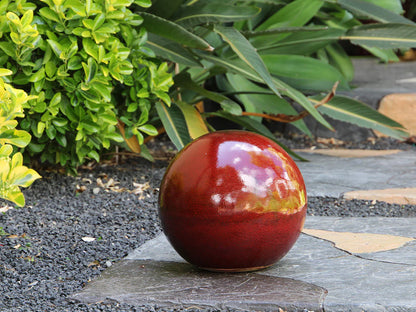 Outdoor Decorative Sphere Glazed 16" by