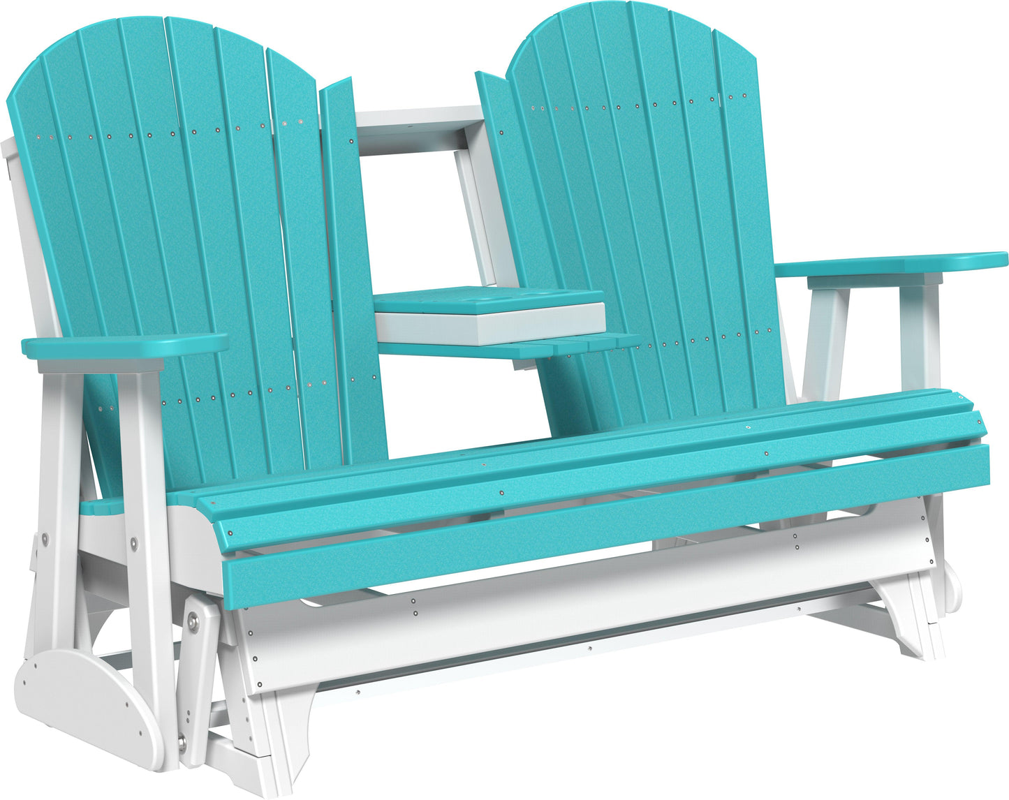 5' Adirondack Glider Chair with Flip down Center Console