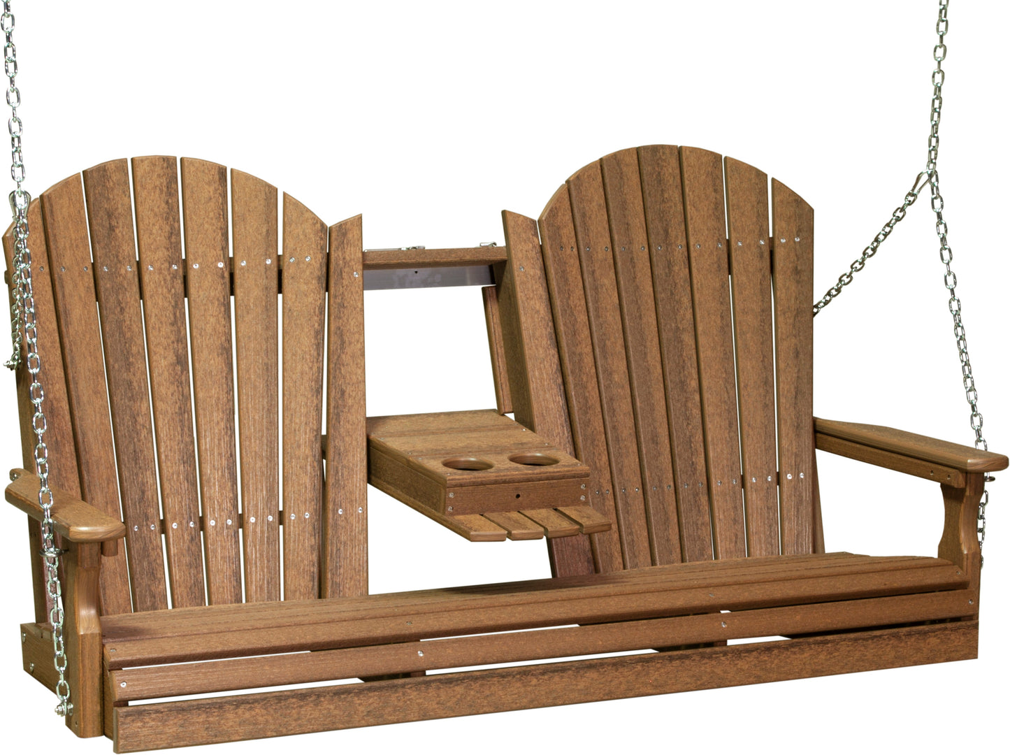 Adirondack 5' Porch Swing with Flip down Center Console